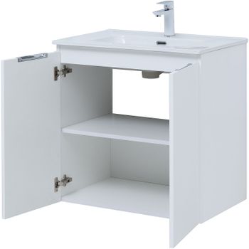 Тумба под раковину Aquanet Алвита New 70 303905 подвесная Белая матовая — фото 3, Тумбы под раковину