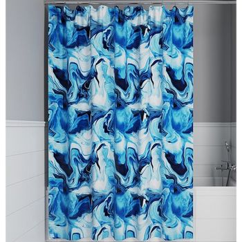 Штора для ванны Iddis Base 240х200 BX04P18i11 Синяя — фото 8, Шторы для ванной