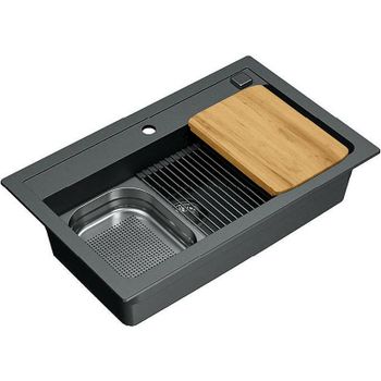 Кухонная мойка Alveus Granital Atrox 40 Carbon G91 790x500 1140447 Угольная — фото 3, Кухонные мойки