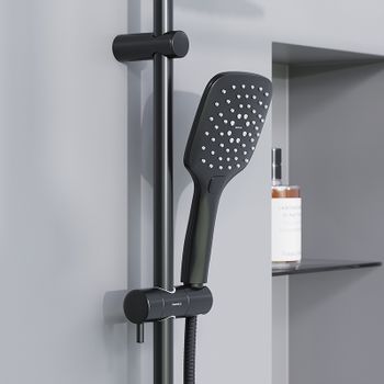 Душевая система Damixa Eclipse 931000300 Черная матовая — фото 8, Душевые стойки