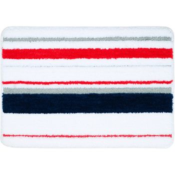 Коврик для ванной комнаты Fixsen Tomy 65х45 FX-5010R Красный Белый — фото 1, Коврики для ванной комнаты