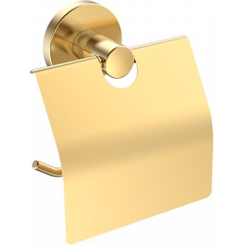 Держатель туалетной бумаги CeramaLux Antica 61207-1 с крышкой Золото — фото 1, Держатели туалетной бумаги