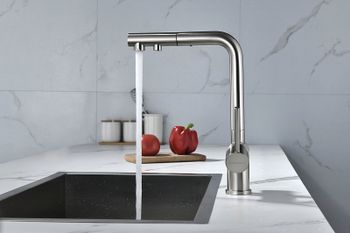 Смеситель для кухни Paulmark Serpentine Se213222-NI Никель — фото 15, Смесители для кухни