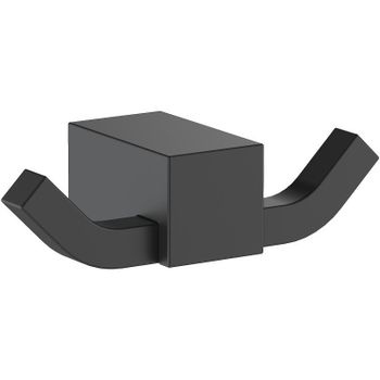 Двойной крючок Schein Rembrandt 061-2MB Черный матовый — фото 1, Крючки для полотенец