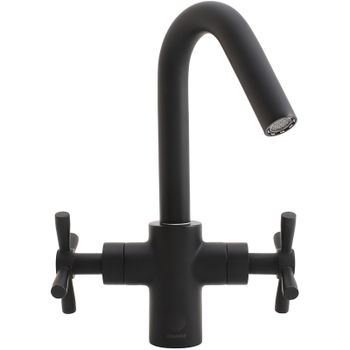 Смеситель для раковины Orange Mia M34-011B Черный матовый — фото 2, Смесители для раковины