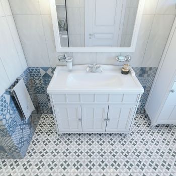 Тумба под раковину Caprigo Borgo 100 33414-B231 Белая матовая — фото 2, Тумбы под раковину