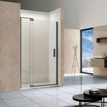 Душевая дверь Vincea Extra 110 VDP-1E1011CLGM профиль Вороненая сталь стекло прозрачное — фото 2, Распашные душевые двери