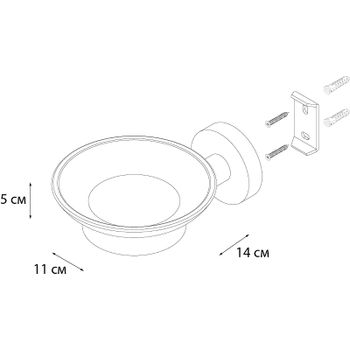 Мыльница Fixsen Comfort Gold FX-87008 Золото-сатин — фото 4, Мыльницы