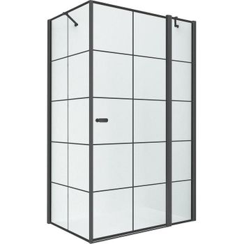 Душевой уголок New Trendy New Soleo Black 90х90 R K-0581 профиль Черный стекло прозрачное — фото 1, Квадратные душевые уголки