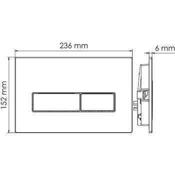 Смывной бачок WasserKRAFT Aller 10TLT.031.ME.WH03 для унитаза с Белой клавишей смыва — фото 4, Смывные бачки скрытого монтажа