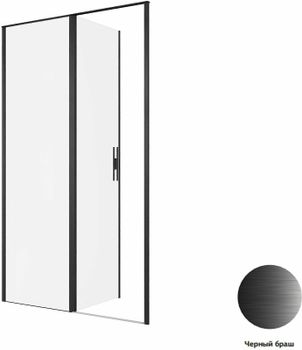 Душевая дверь Allen Brau Priority 100 3.31030.BBA профиль Черный браш стекло прозрачное — фото 6, Распашные душевые двери