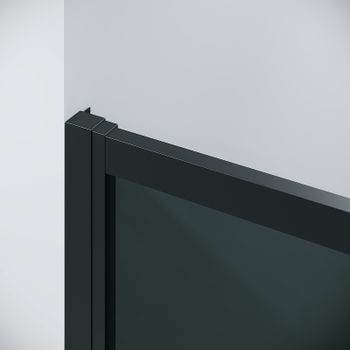 Душевая дверь Grossman Cosmo 130 100.K33.02.130.21.10 профиль Черный матовый стекло тонированное — фото 8, Раздвижные душевые двери