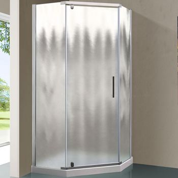 Душевой уголок Vincea Stresa 90x90 VSP-1S900CH профиль Хром стекло шиншилла — фото 1, Душевые уголки трапеция