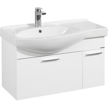 Тумба под раковину Aquaton Инди 80 1A188401ND010 подвесная Белая — фото 1, Тумбы под раковину