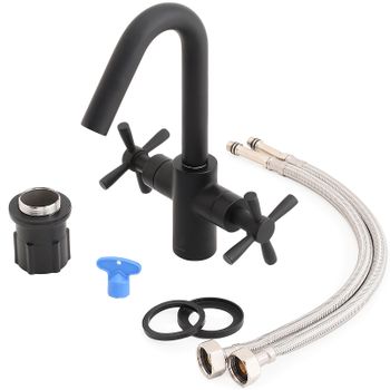 Смеситель для раковины Orange Mia M34-011B Черный матовый — фото 5, Смесители для раковины