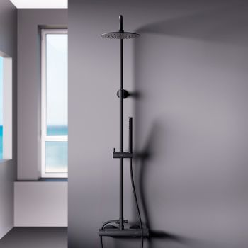 Душевая система Damixa Scandinavian Pure 936710300 Черная матовая — фото 3, Душевые стойки