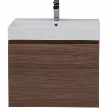 Тумба с раковиной Aquanet Нью-Йорк 70 213935 подвесная Орех — фото 1, Тумбы с раковиной