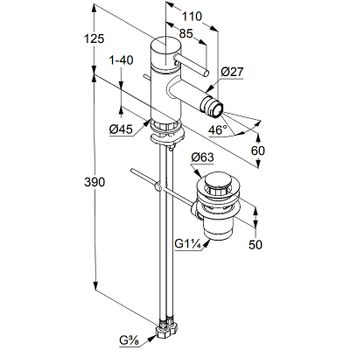 Смеситель для биде Kludi Bozz 385335376 Белый матовый — фото 2, Смесители для биде