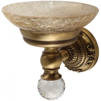 Мыльница Migliore Cristalia 16758 Бронза с кристаллом Swarovski — фото 1, Мыльницы