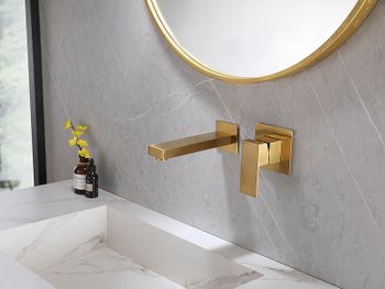 Смеситель для раковины Abber Daheim AF8212G Золото матовое — фото 2, Смесители для раковины