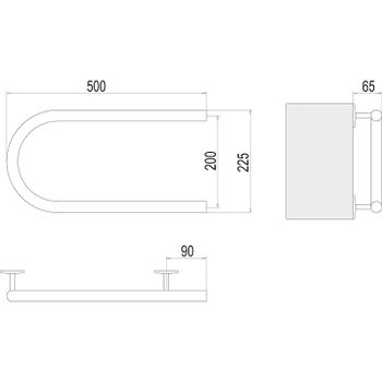 Электрический полотенцесушитель Terminus П-образный 500x200 4620768883934 Хром — фото 3, Электрические полотенцесушители