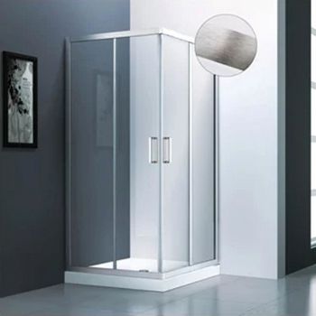 Душевой уголок Veconi Rovigo RV-84 120x80 RV84-12080-01-C5 профиль Брашированный алюминий стекло прозрачное — фото 1, Прямоугольные душевые уголки