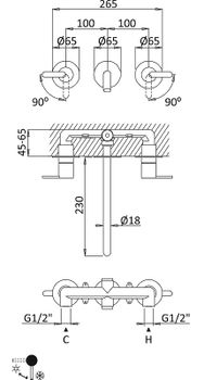 Смеситель для раковины Cezares Leaf LEAF-BLI3L-01-W0 Хром — фото 8, Смесители для раковины