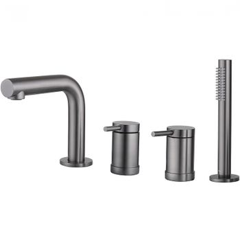 Смеситель на борт ванны Abber Emotion AF8813NG Никель — фото 1, Смесители на борт ванны