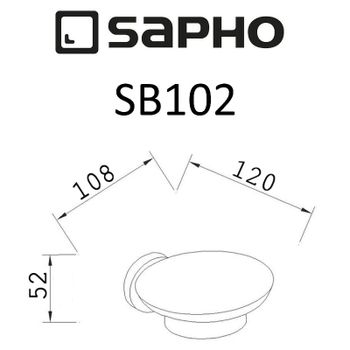 Мыльница Sapho Samba SB102 Хром — фото 2, Мыльницы