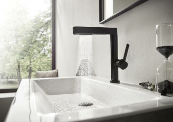 Смеситель для раковины Hansgrohe Finoris 76063670 Черный матовый — фото 3, Смесители для раковины