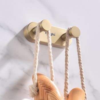 Вешалка для полотенец Raglo R300.052.03 Золото матовое — фото 5, Крючки для полотенец