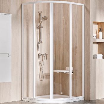 Душевой уголок Ravak Supernova SKCP4-90 90x90 3117O102Z1 профиль Белый стекло Transparent — фото 2, Душевые уголки четверть круга