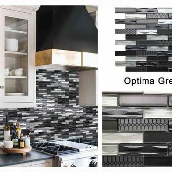 Стеклянная мозаика Bonaparte Optima Grey 30х30 см — фото 2, Мозаика