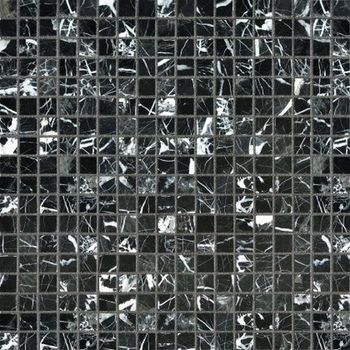 Каменная мозаика Orro Mosaic Stone Nero Marquina Pol. 4мм 30,5х30,5 см — фото 1, Мозаика