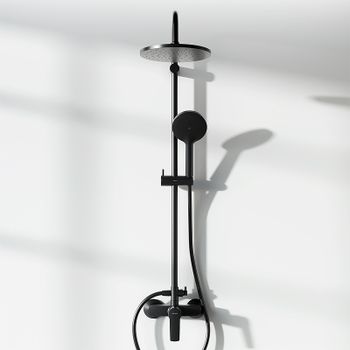 Душевая система Damixa Jupiter 977710300 Черная матовая — фото 2, Душевые стойки