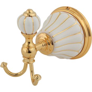 Товар: Двойной крючок Migliore Olivia 17523 Золото Белый - фото 1 Двойной крючок Migliore Olivia 17523 Золото Белый — фото 1, Крючки для полотенец