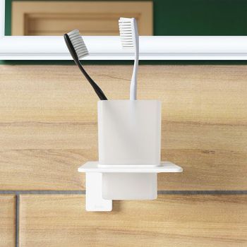 Стакан для зубных щеток Iddis Slide SLIWTG1i45 Белый матовый — фото 2, Стаканы для зубных щеток