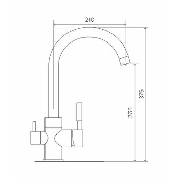 Смеситель для кухни Polygran Элара Дуо №16 627666 Черный — фото 2, Смесители для кухни