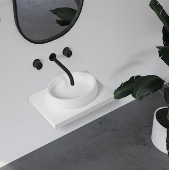 Раковина-чаша Abber Stein 60 AS2605 Белая матовая — фото 5, Раковины накладные