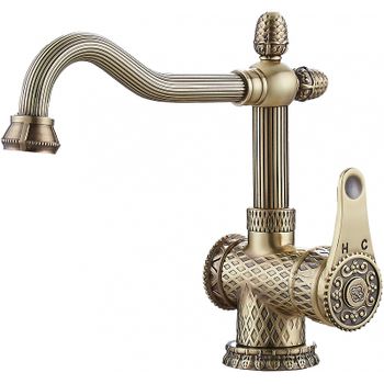 Смеситель для раковины ZorG Antic A 424U-BR Бронза — фото 1, Смесители для раковины