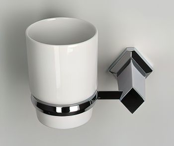 Стакан для зубных щеток WasserKRAFT Aller K-1128C Хром — фото 2, Стаканы для зубных щеток