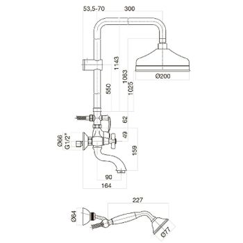 Душевая система Webert Armony AM721208015 Хром — фото 2, Душевые стойки