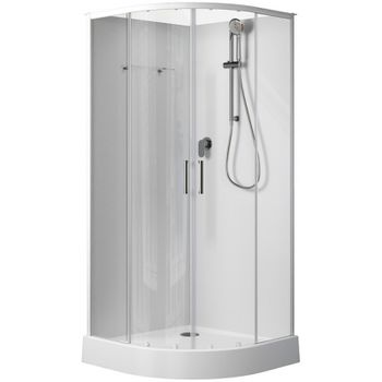 Душевая кабина Aquanet Passion EVO R White 80х80 281961 без гидромассажа — фото 1, Душевые кабины