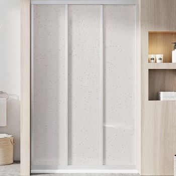 Душевая дверь Ravak Supernova ASDP3-100 00VA0UR211 профиль Сатин витраж пластик Pearl — фото 1, Раздвижные душевые двери