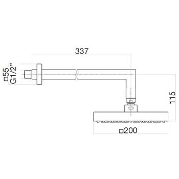 Верхний душ Webert AC0840794 Золото матовое — фото 2, Верхние души