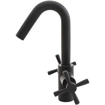 Смеситель для раковины Orange Mia M34-011B Черный матовый — фото 4, Смесители для раковины