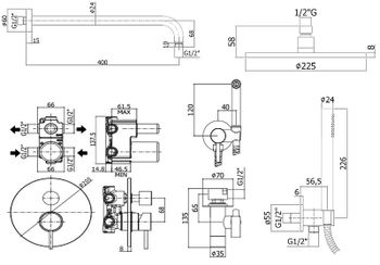 Комплект смесителей Paffoni Light KITZLIG018CR Хром — фото 5, Готовые комплекты для ванной комнаты