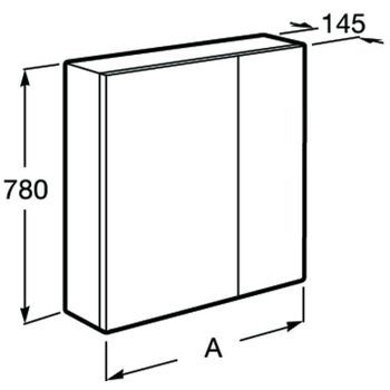 Зеркальный шкаф Roca Ronda 60 ZRU9302968 с подсветкой Белый глянец Антрацит — фото 7, Зеркальные шкафы в ванную