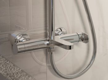 Душевая система Vincea Rondo VSFS-1R1CH Хром — фото 4, Душевые стойки