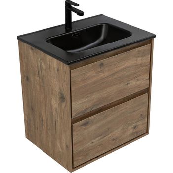 Тумба под раковину Aquanet Милан 60 336377 подвесная Дуб рустикальный — фото 6, Тумбы под раковину